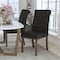 Flash Furniture Midcentury Parsons Chair, Black Back, 18.5 W 27-1/2" L 39.75 H, Leather Seat BT-P-BK-LEA-GG - alternate 1